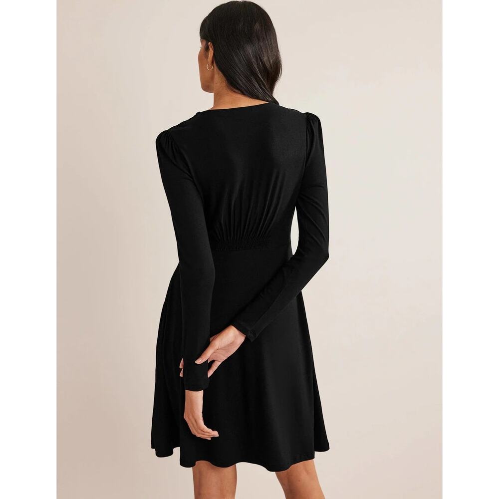 Boden Jersey Mini Tea Dress – Black – Size 6R - Picture 3 of 8